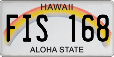 HI license plate FIS168