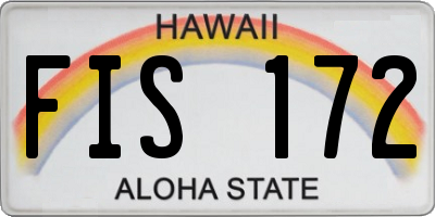 HI license plate FIS172