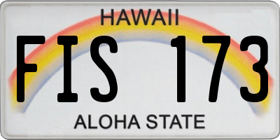 HI license plate FIS173