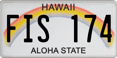 HI license plate FIS174