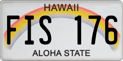 HI license plate FIS176