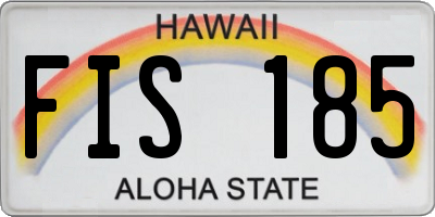 HI license plate FIS185