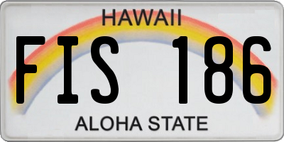 HI license plate FIS186