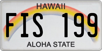 HI license plate FIS199