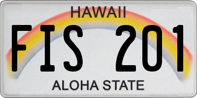 HI license plate FIS201