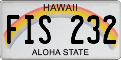 HI license plate FIS232