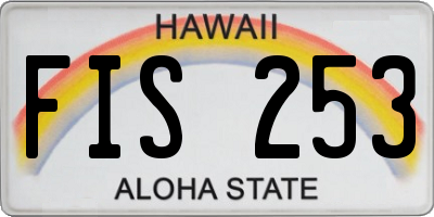 HI license plate FIS253