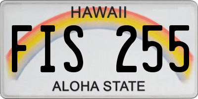 HI license plate FIS255