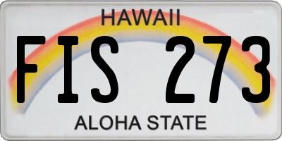 HI license plate FIS273