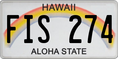 HI license plate FIS274