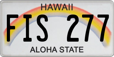 HI license plate FIS277