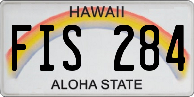 HI license plate FIS284