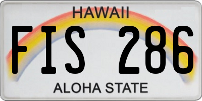 HI license plate FIS286