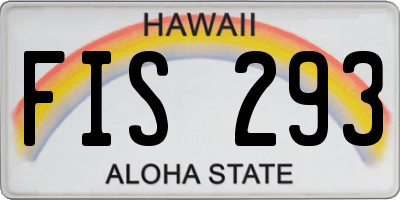 HI license plate FIS293