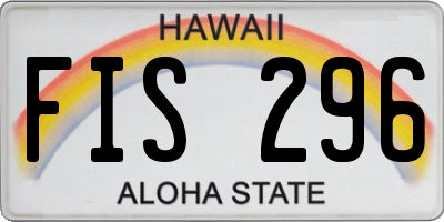 HI license plate FIS296
