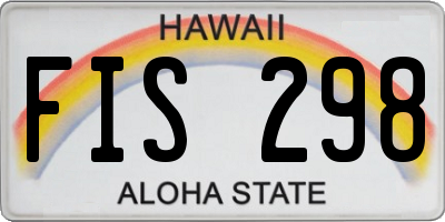HI license plate FIS298