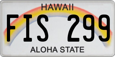 HI license plate FIS299