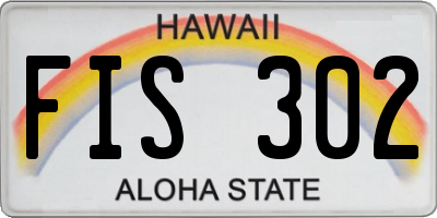 HI license plate FIS302