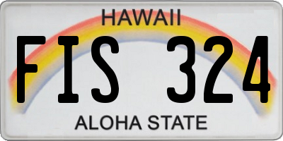 HI license plate FIS324