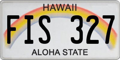 HI license plate FIS327