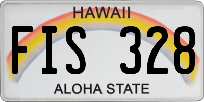 HI license plate FIS328