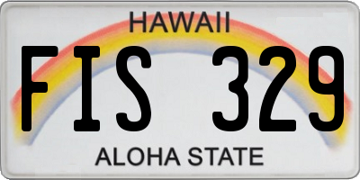 HI license plate FIS329