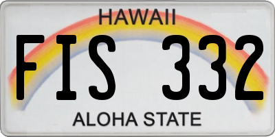 HI license plate FIS332