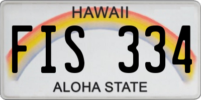 HI license plate FIS334