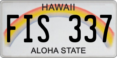 HI license plate FIS337