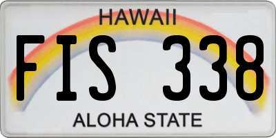 HI license plate FIS338