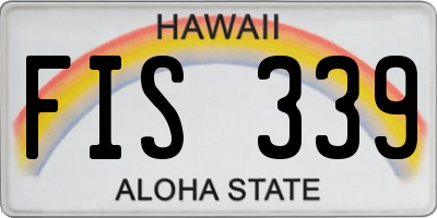 HI license plate FIS339