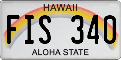 HI license plate FIS340