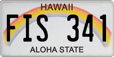 HI license plate FIS341