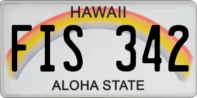 HI license plate FIS342
