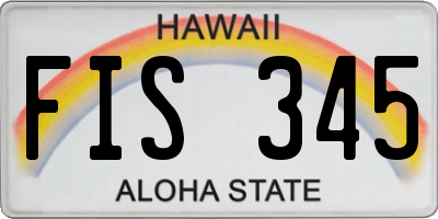 HI license plate FIS345