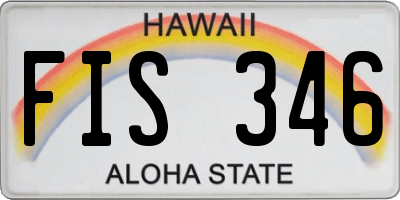 HI license plate FIS346