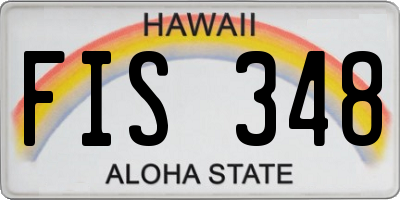 HI license plate FIS348