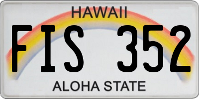 HI license plate FIS352
