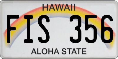 HI license plate FIS356