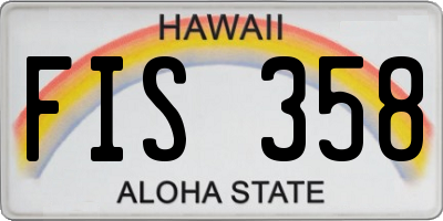 HI license plate FIS358