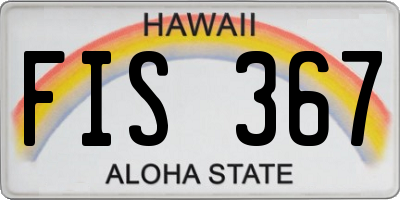 HI license plate FIS367