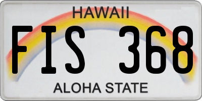 HI license plate FIS368