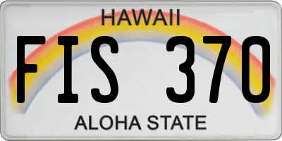 HI license plate FIS370