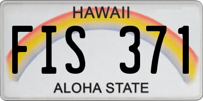 HI license plate FIS371