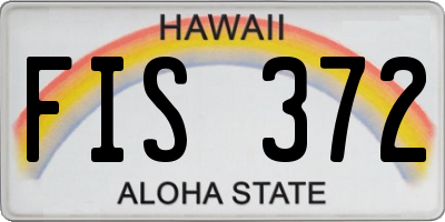 HI license plate FIS372