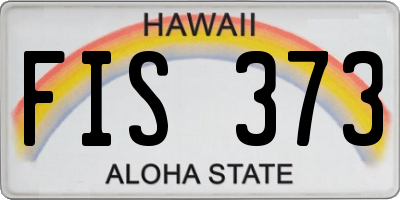 HI license plate FIS373