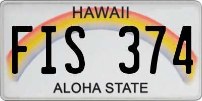 HI license plate FIS374