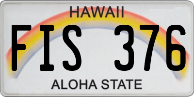 HI license plate FIS376
