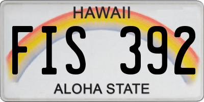 HI license plate FIS392