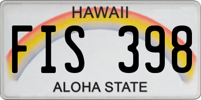 HI license plate FIS398